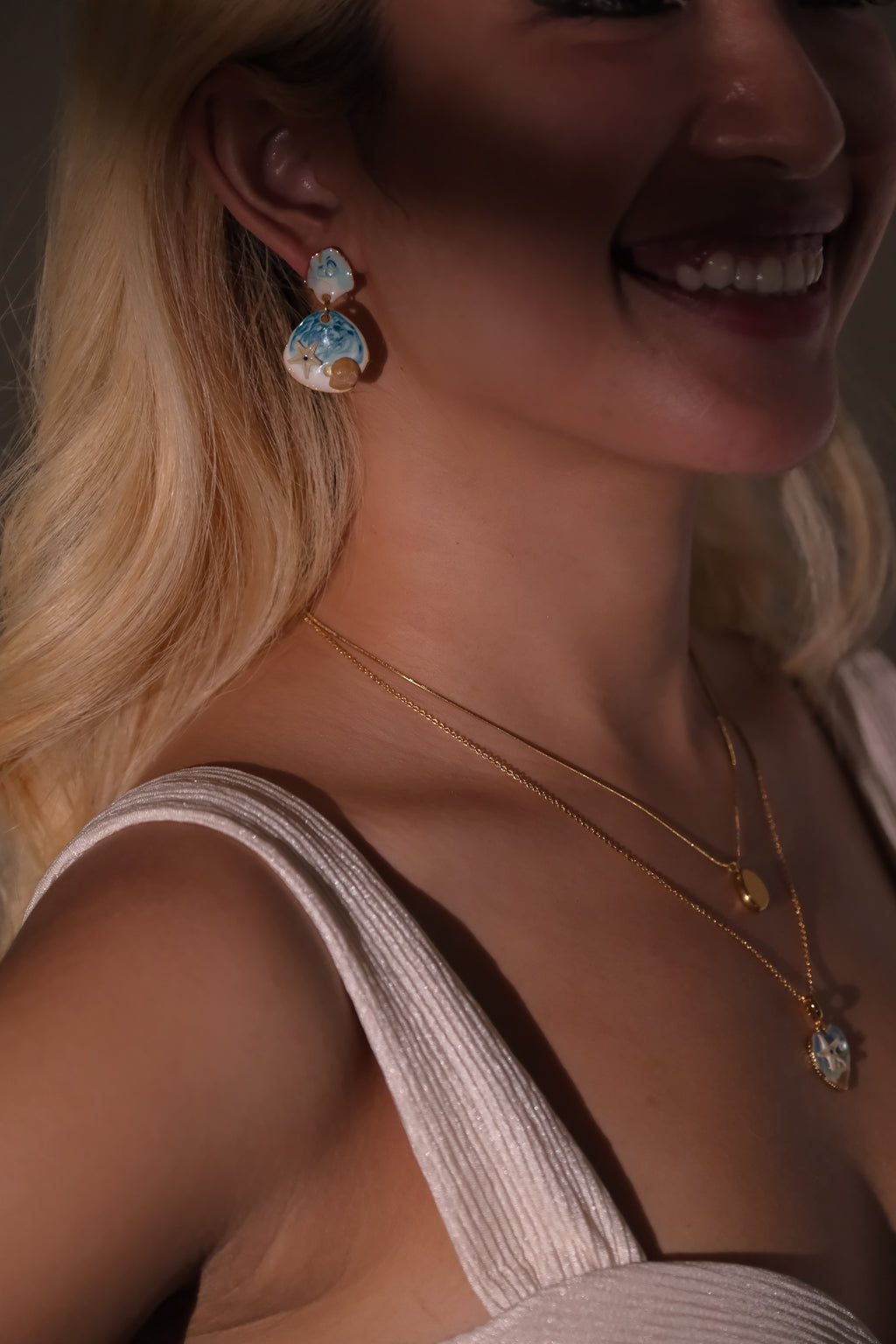 Double Bay Earrings (Blue)