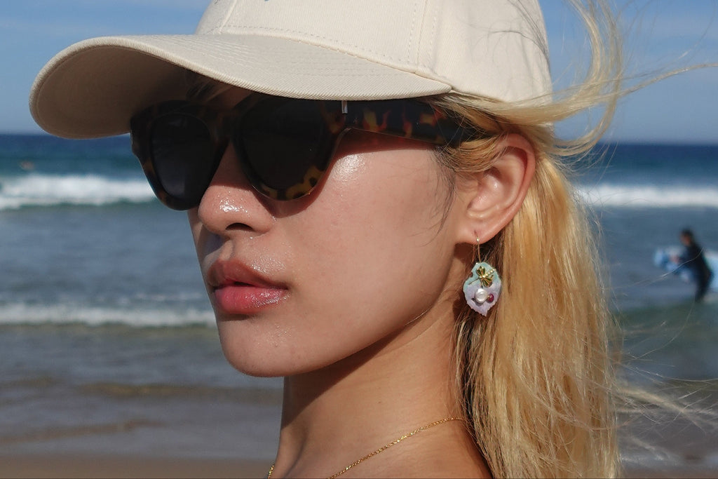 Leafy Ocean Earrings